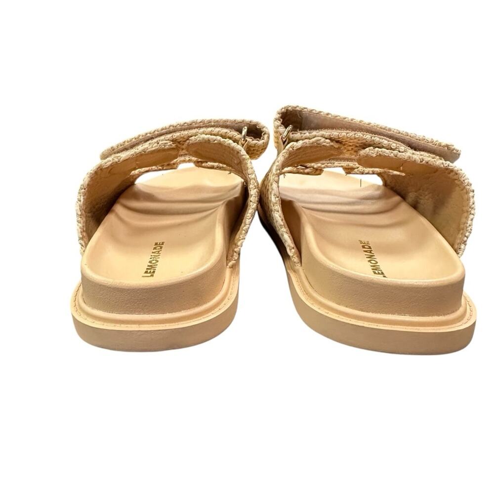 Lemonade Toscany Chic Raffia Slide Sandals Size 8 - Picture 5 of 9
